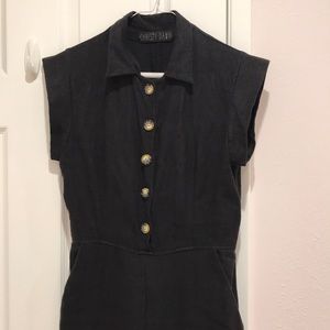 Christy Dawn Phoebe Jumper in Noir Linen